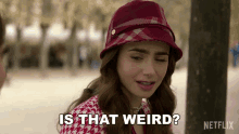 Is That Weird Emily Cooper GIF - Is That Weird Emily Cooper Lily Collins GIFs