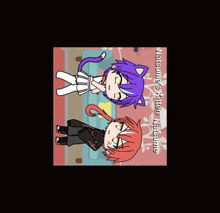 a picture of two anime characters with the name natsume 's kitten matsume on the bottom