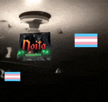 a video game called noita is being played on a screen