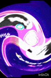 a purple and pink swirl with the word inshot on the bottom right