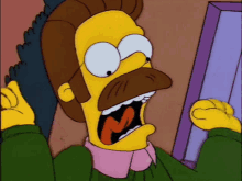 Flanders Grito GIF - Flanders Grito Screams GIFs