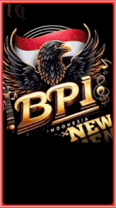 a logo for bpi indonesia new generation with an eagle on it
