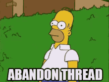 Abandon Thread GIF - The Simpsons Homer Simpson Abandon Thread GIFs