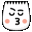 a blurred image of a notepad with a face on it and the words `` 3 '' written on it .