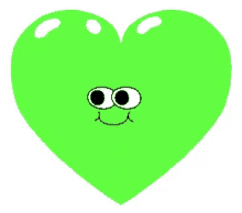 green heart heart beat smile happy