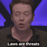 a man says " it 's just a promise of violence "