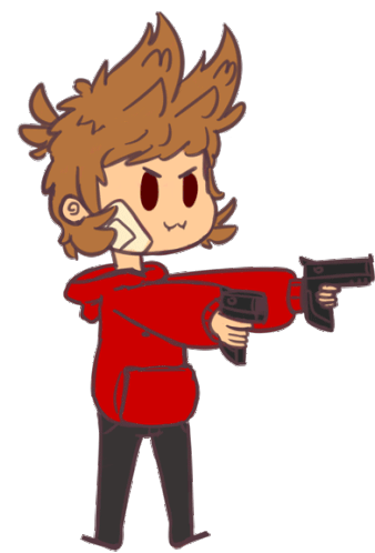 Tord With Guns Jumping Sticker - Tord With Guns Jumping Bounce Stickers