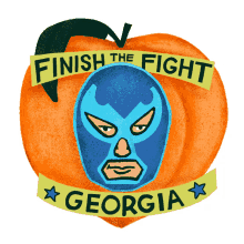 finish the fight georgia finish the fight georgia lucha libre mask peach