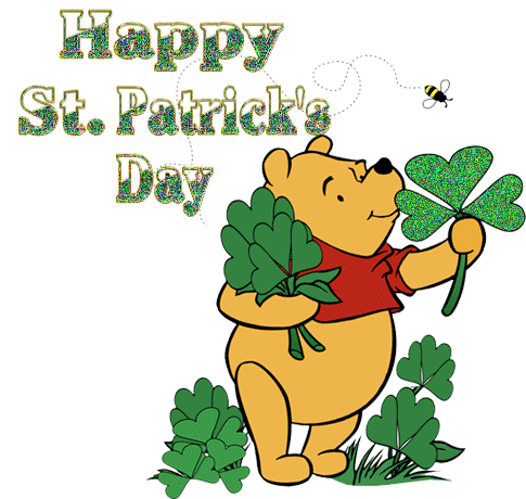 Winnie The Pooh St Patricks Sticker - Winnie The Pooh St Patricks Clover Stickers