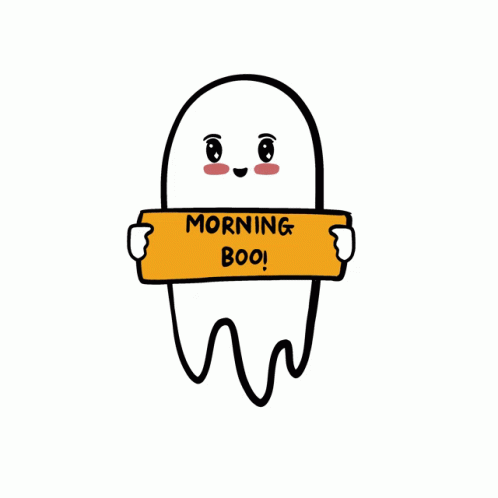 Good Morning Cute GIF - Good Morning Cute Ghost - Discover & Share GIFs