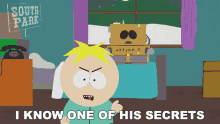 I Know One Of His Secrets Butters Stotch GIF - I Know One Of His Secrets Butters Stotch Eric Cartman GIFs