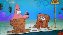 spongebobsquarepants vomit patrick starr chocolate puke