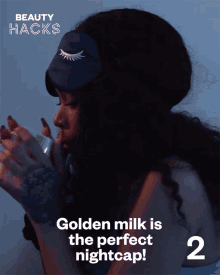 Golden Milk Is The Perfect Nightcap Sleep Hacks GIF - Golden Milk Is The Perfect Nightcap Sleep Hacks Milk GIFs