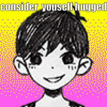 Consider Youself Hugged Omori Happy GIF - Consider Youself Hugged Omori Happy Omori GIFs