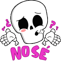 Skull Says "I Don'T Know" In Spanish. Sticker - Juan Cráneo Carlos Nose Shrugs Stickers