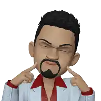a cartoon man with a beard is covering his ears with his fingers