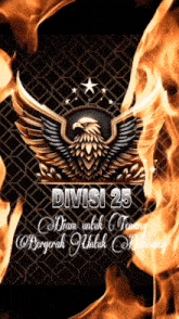 a picture of an eagle with the words divisi 25 above it