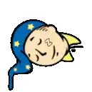 a cartoon of a person sleeping with the letter z on their head