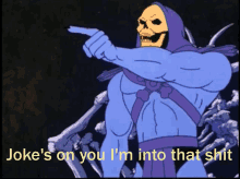 Skeletor Jokes On You GIF - Skeletor Jokes On You Im Into That GIFs