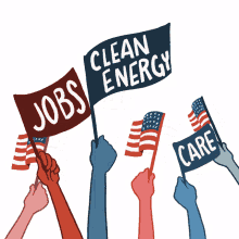 care jobs clean energy american flag joe biden