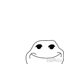 a drawing of a hand giving the middle finger next to a smiling face