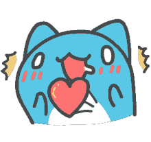 bug cat capoo cute heart in love