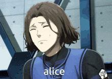a man with brown hair is wearing a blue shirt that says 26b on it