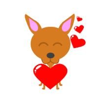 Dog Brown Sticker - Dog Brown Cartoon Stickers