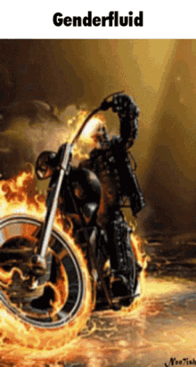 Genderfluid Ghost Rider GIF - Genderfluid Ghost Rider Badass GIFs