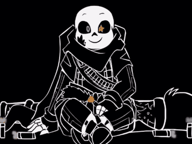 Confused Ink Sans Expression GIF