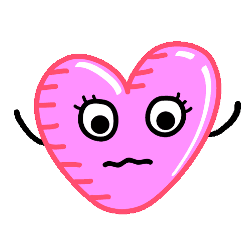 Heart Sad Sticker - Heart Sad Frown Stickers