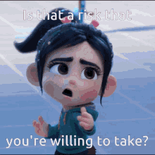 Vanellope Is That A Risk That Youre Willing To Take GIF - Vanellope Is That A Risk That Youre Willing To Take Still Here GIFs