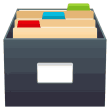 card file box objects joypixels file documents