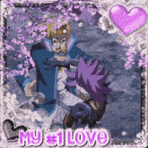a picture of two anime characters with the words " my # 1 love " written on the bottom