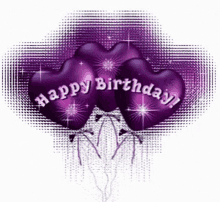 Purple Heart Happy Birthday GIF