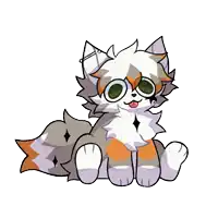 a cartoon drawing of a cat with glasses and a tongue sticking out