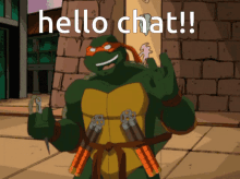 Tmnt Hello Chat GIF - Tmnt Hello Chat Mikey GIFs