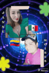 a woman in a green top and a man in a pink shirt are shown in a wondershare filmora video
