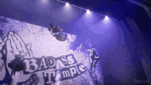 a purple background with the words badass temple