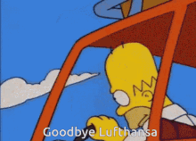 Homer Goodbye GIF - Homer Goodbye Goodbye Lufthansa GIFs