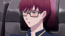 a close up of a person wearing glasses with a surprised look on their face