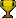 a pixel art drawing of a yellow trophy on a white background .