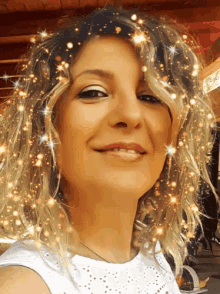 lights hair selfie sparkly