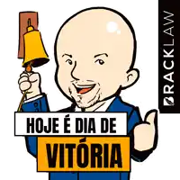 a cartoon of a man holding a bell and a sign that says hoje é dia de vitoria