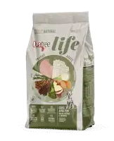 a bag of quatree life dog food with a picture of a dalmatian on the front