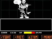 a video game screen shows a skeleton with hearts around him