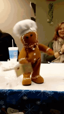 gingerbread man christmas excited