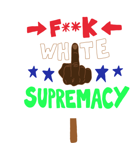 Fuck White Supremacy Vote Sticker - Fuck White Supremacy Vote F White Supremacy Stickers