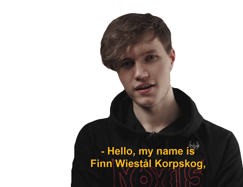 My Name Is Finn Wiestal Korpskog Blomster Finn Sticker - My Name Is Finn Wiestal Korpskog Finn Wiestal Korpskog Blomster Finn Stickers