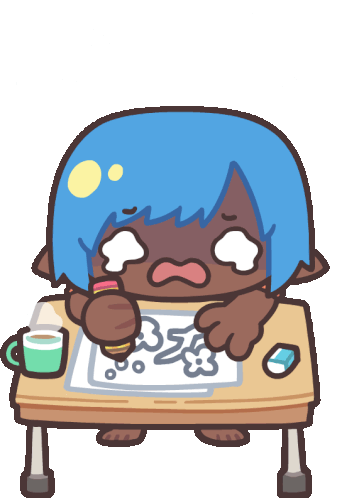 Crying Drawing Sticker - Crying Drawing Busy Stickers